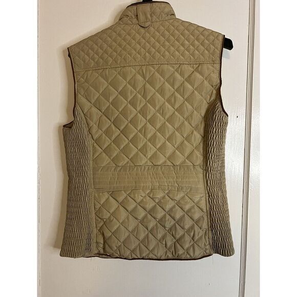 Jackets & Blazers - Women's Vest‎ Size L Special One By Rock Beige Tan Lined Fur Zipper Pockets